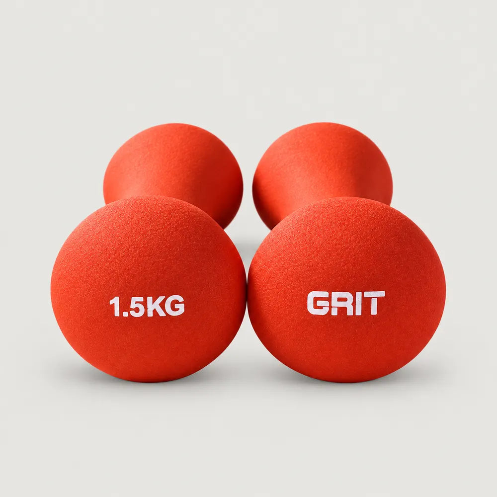 GRIT Neoprene Dumbbell Set – 1.5 kg pair, front