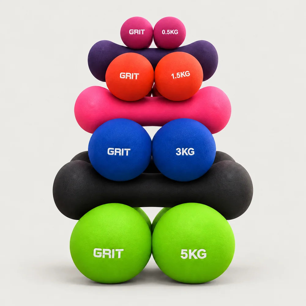 GRIT Neoprene Dumbbell Set – 0.5–5 kg