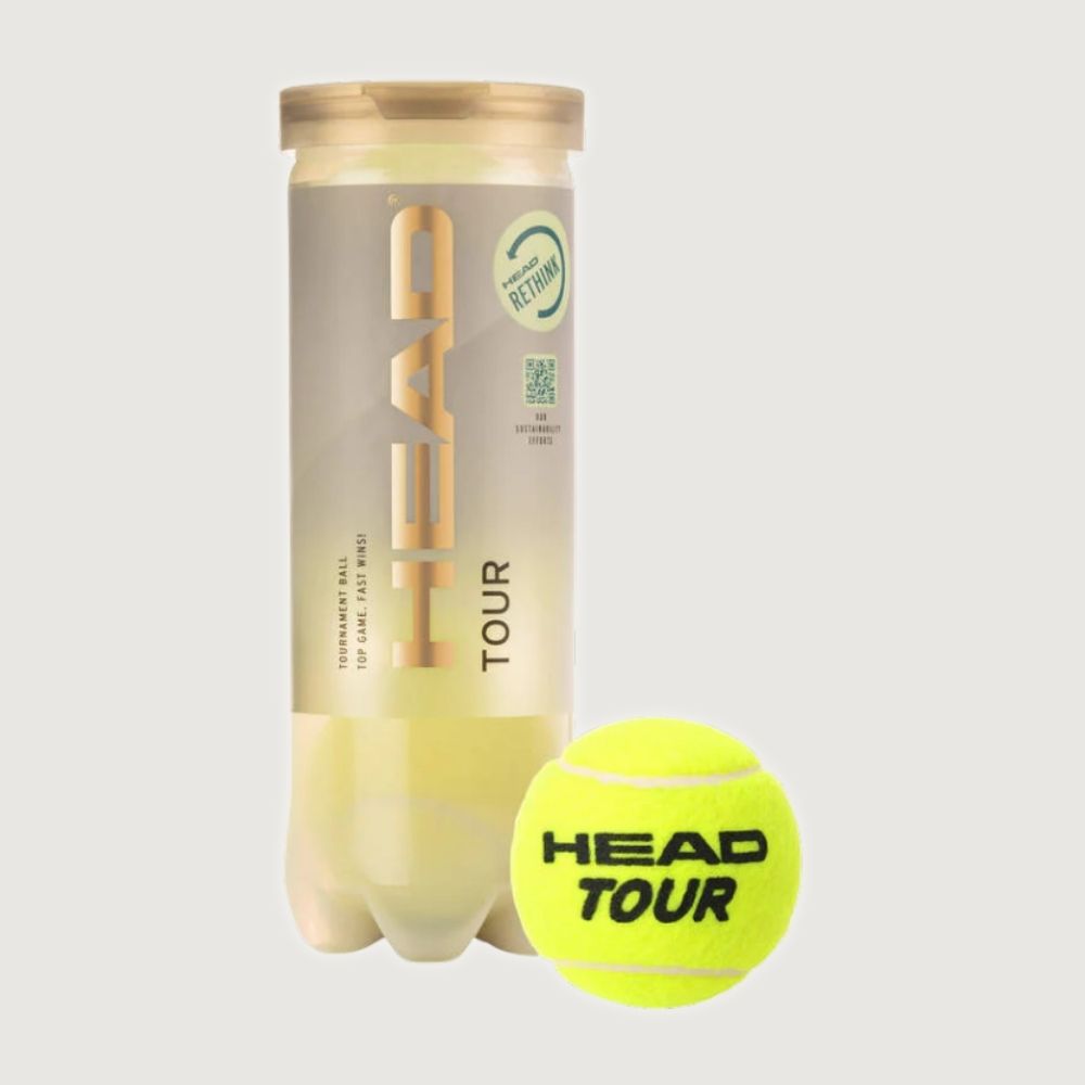 HEAD Tour 3‑Ball Can Tennis Balls