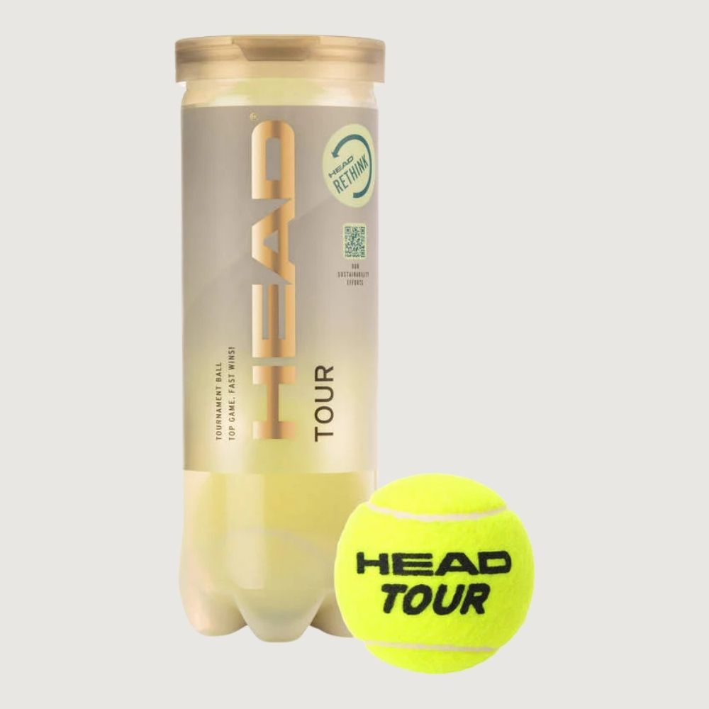 HEAD Tour 4‑Ball Can Tennis Balls x2 (Pack of 8 Balls)