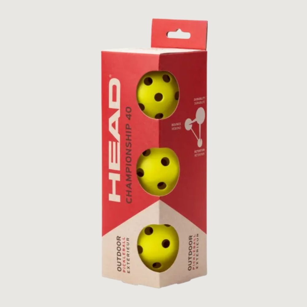 HEAD Championship 40 Pickleball balls - 3pcs/pack