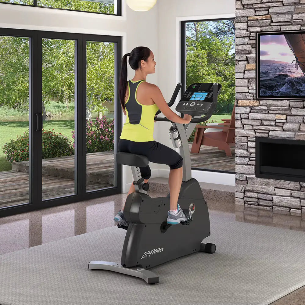 Life Fitness C1 Upright Exercise Bike – Base Unit Only