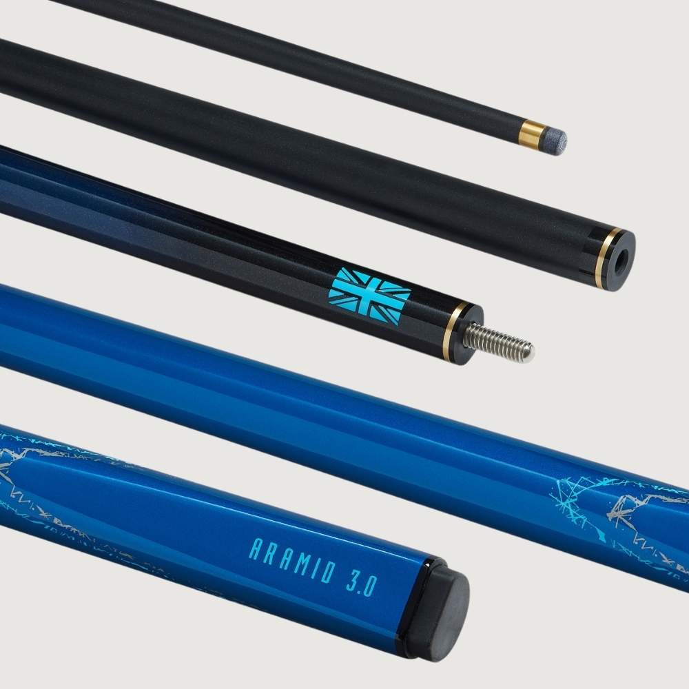 PowerGlide Aramid Blue Graphite Snooker Cue
