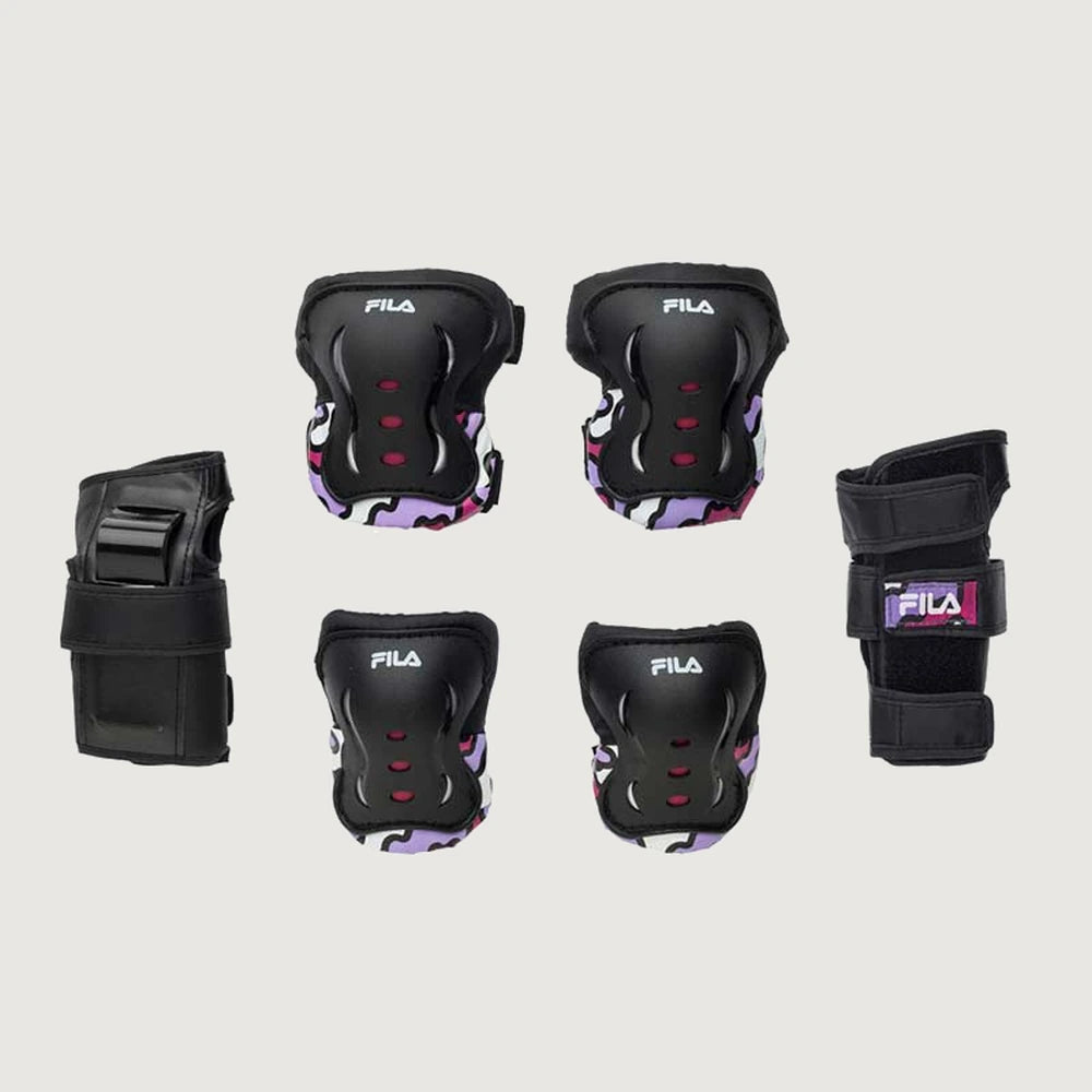 Fila Skates FP Protection Gear Junior Girl - Silver/Black/Pink