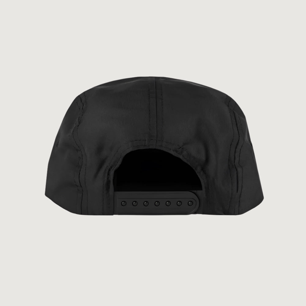 Black cap on a light gray background