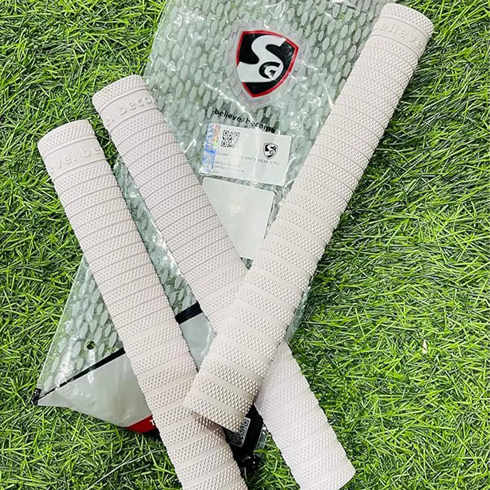 SG White Hexa Cricket Grip (3 Pcs)