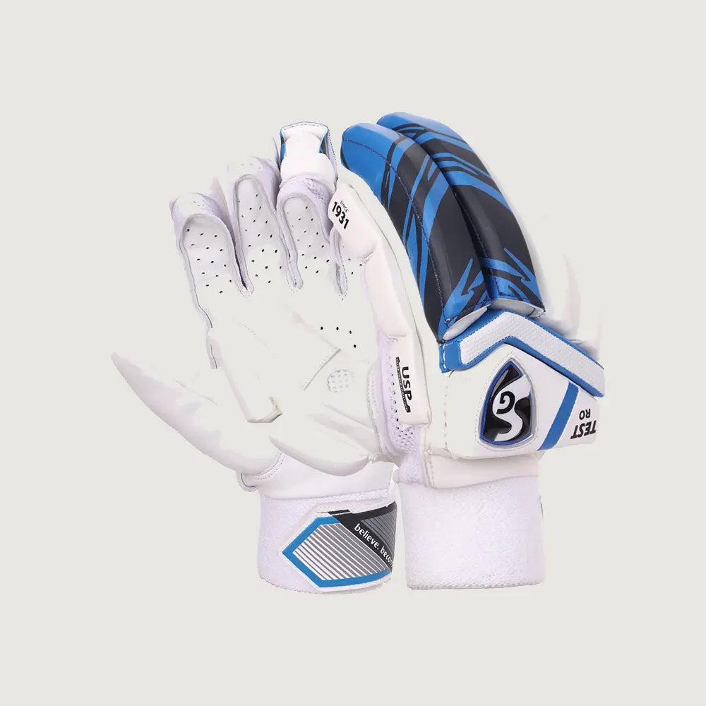 SG Test Blue LH Batting Gloves