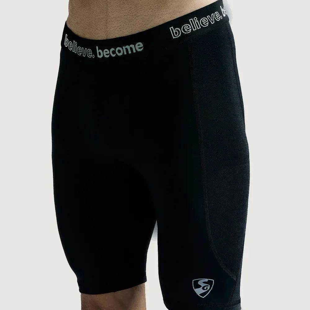 SG Xtreme Cricket Compression Short Black