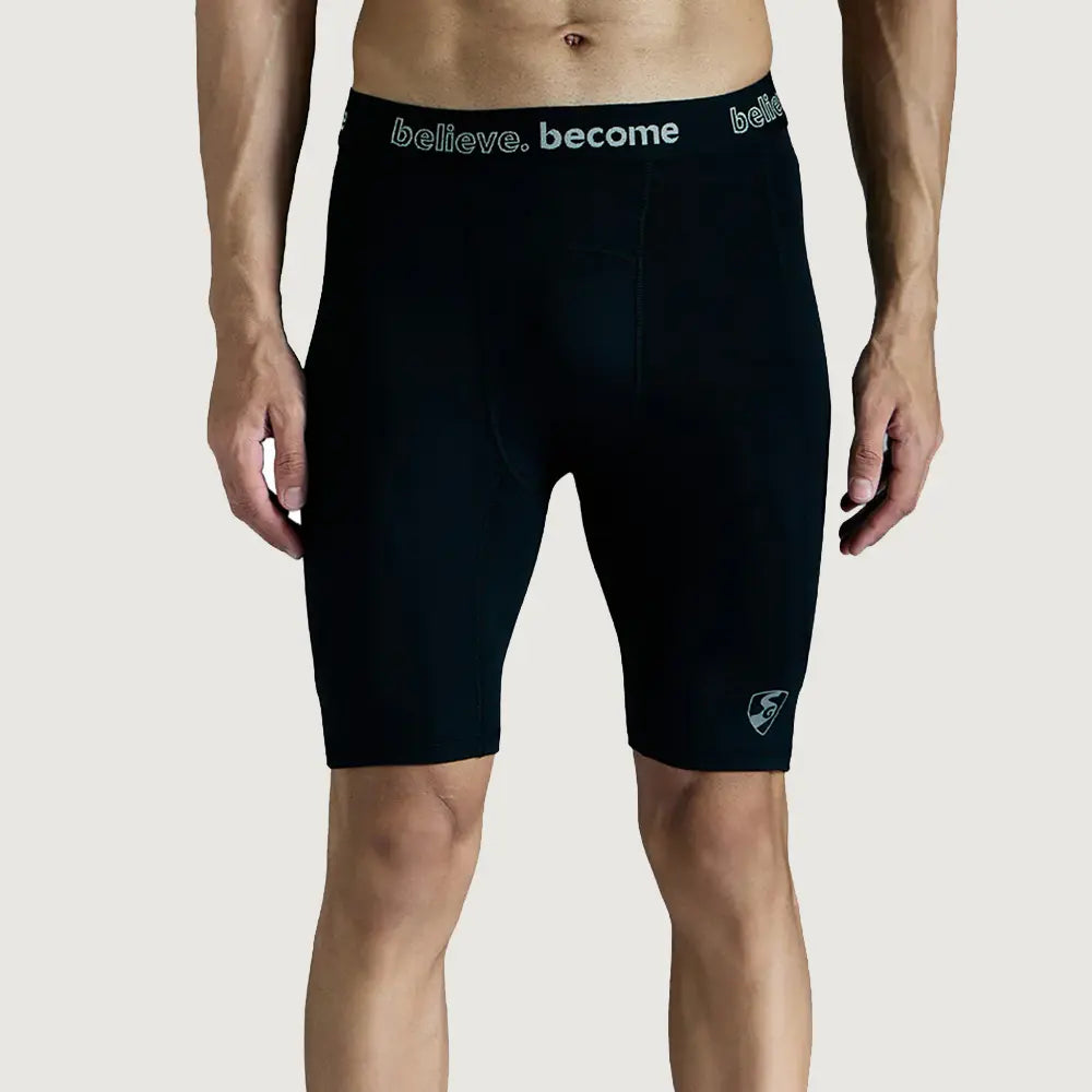 SG Xtreme Cricket Compression Short Black