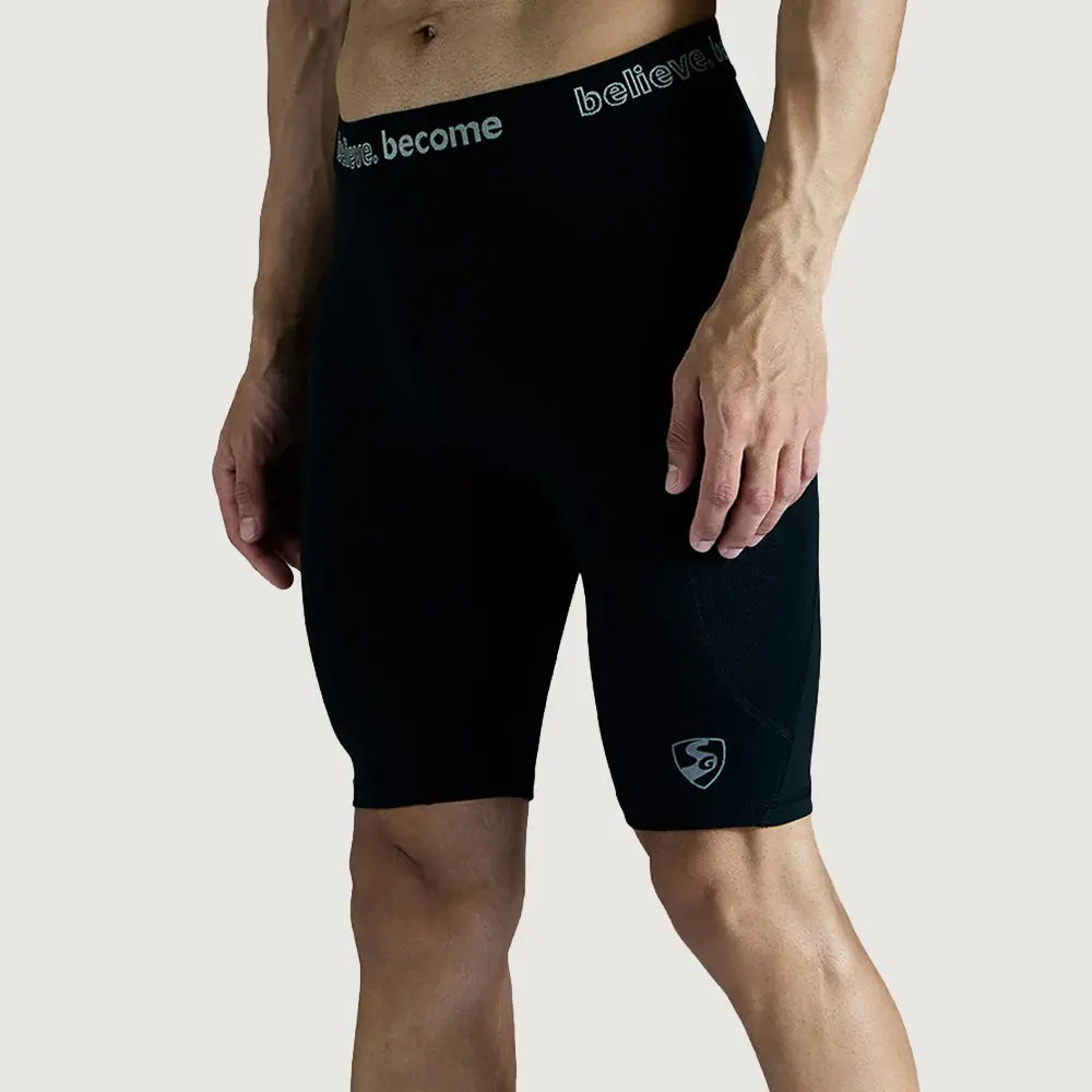 SG Xtreme Cricket Compression Short Black