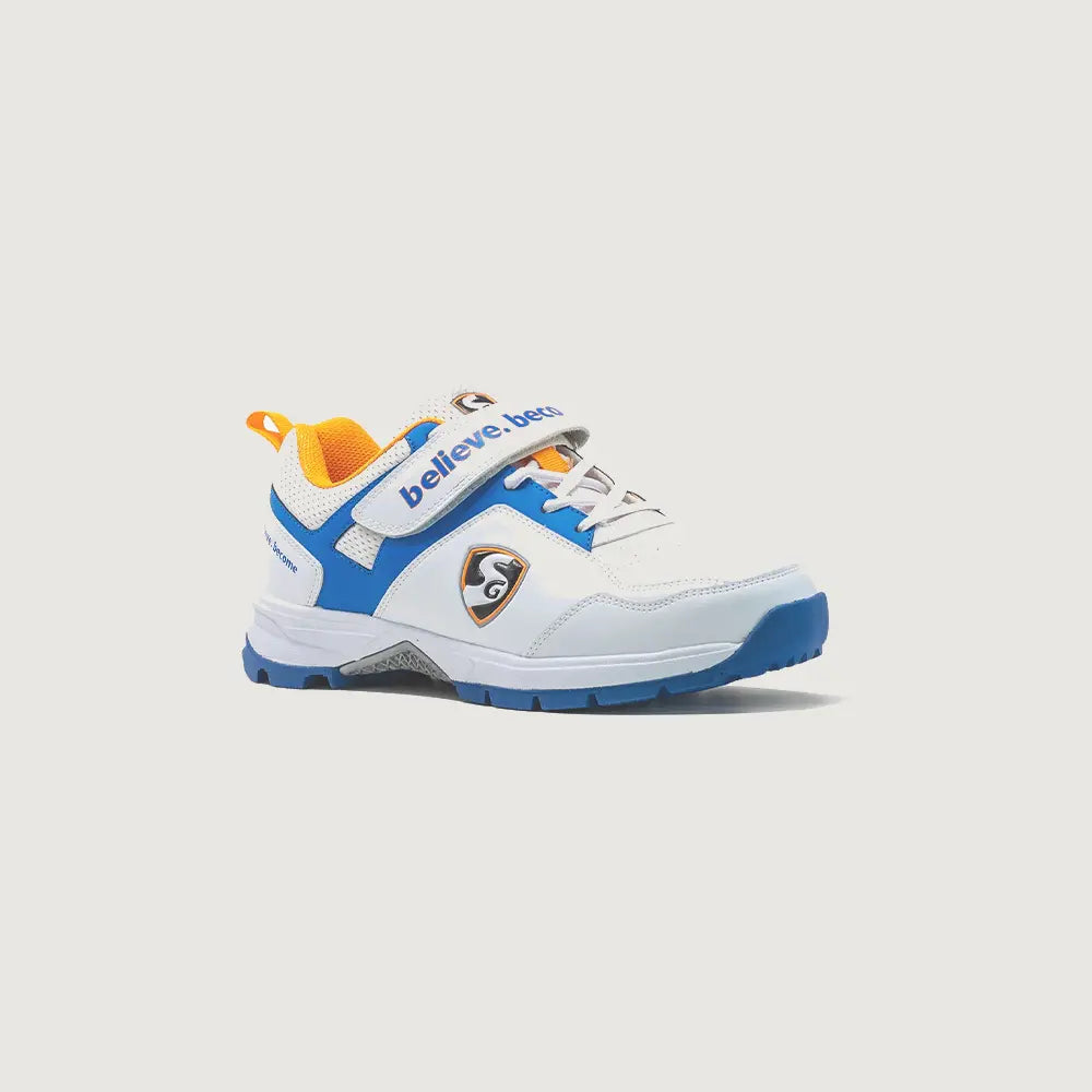 SG Century 6.0 Cricket Shoe - White/Royal Blue/Orange