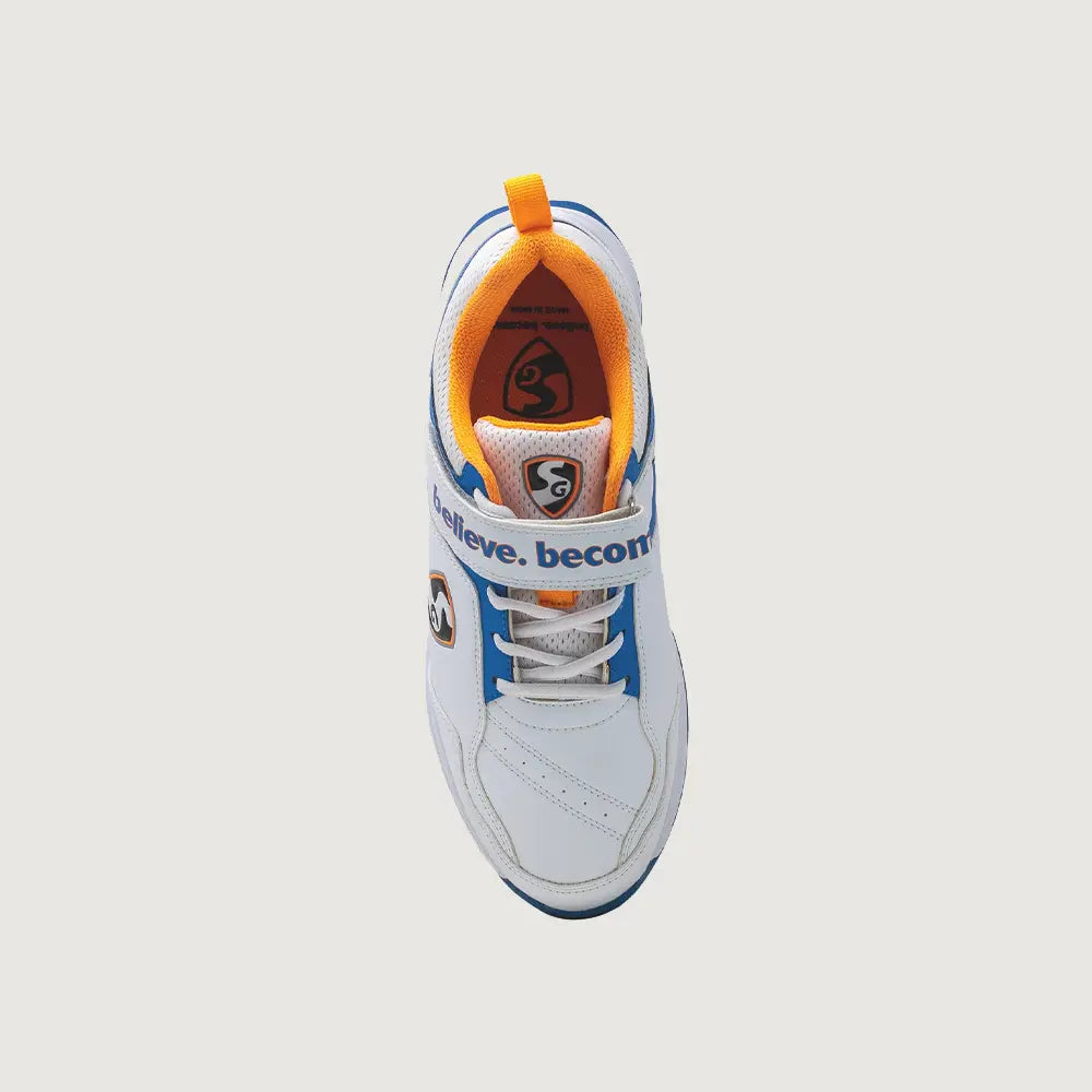 SG Century 6.0 Cricket Shoe - White/Royal Blue/Orange