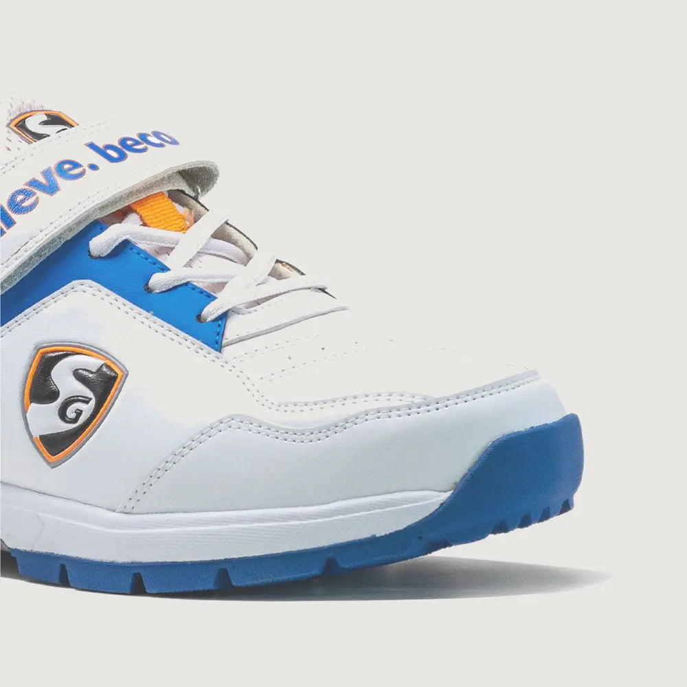 SG Century 6.0 Cricket Shoe - White/Royal Blue/Orange