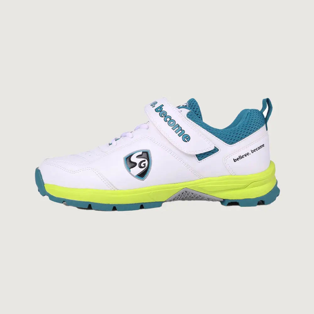 SG Century 6.0 Cricket Shoe - White/Sea Green/Fluo Green