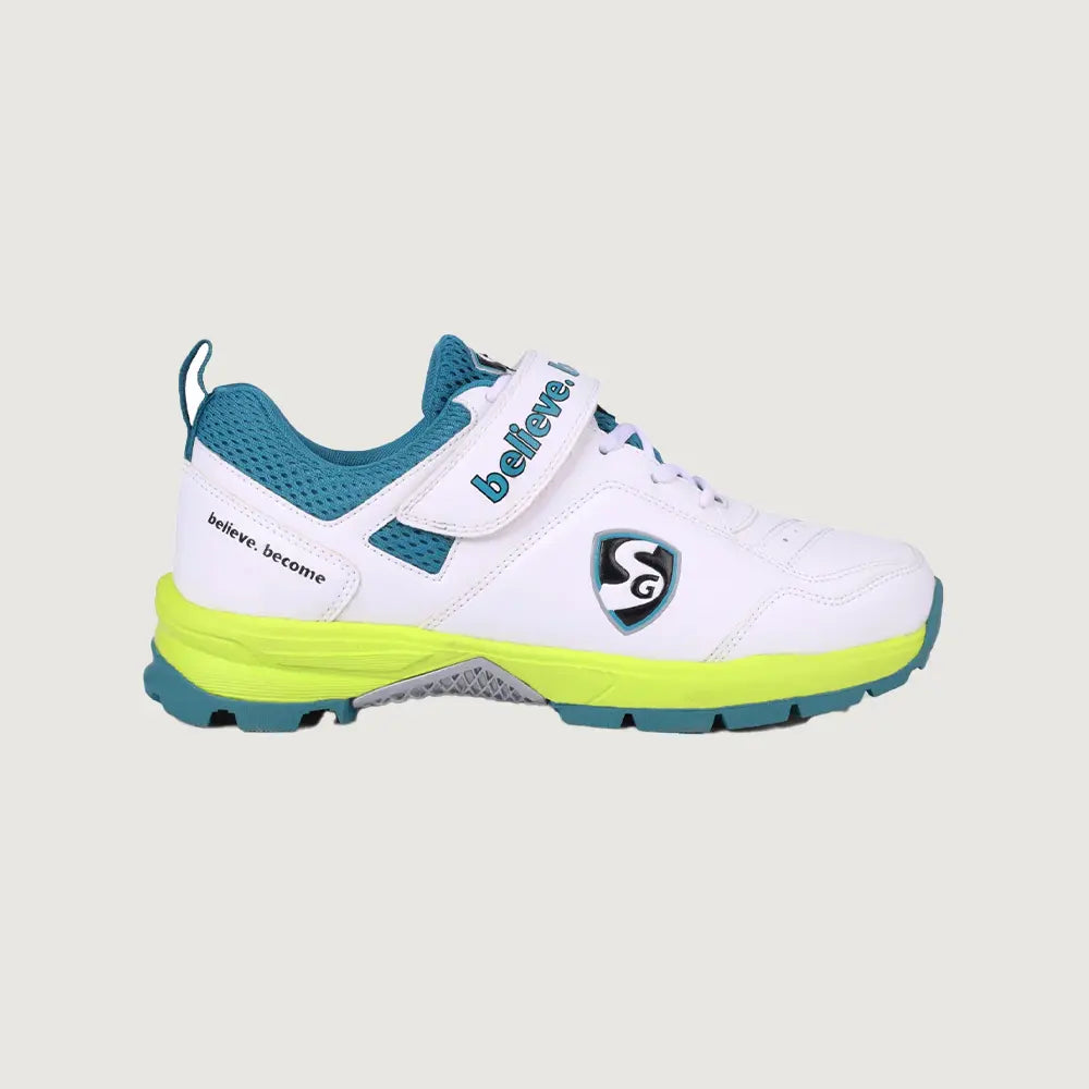 SG Century 6.0 Cricket Shoe - White/Sea Green/Fluo Green