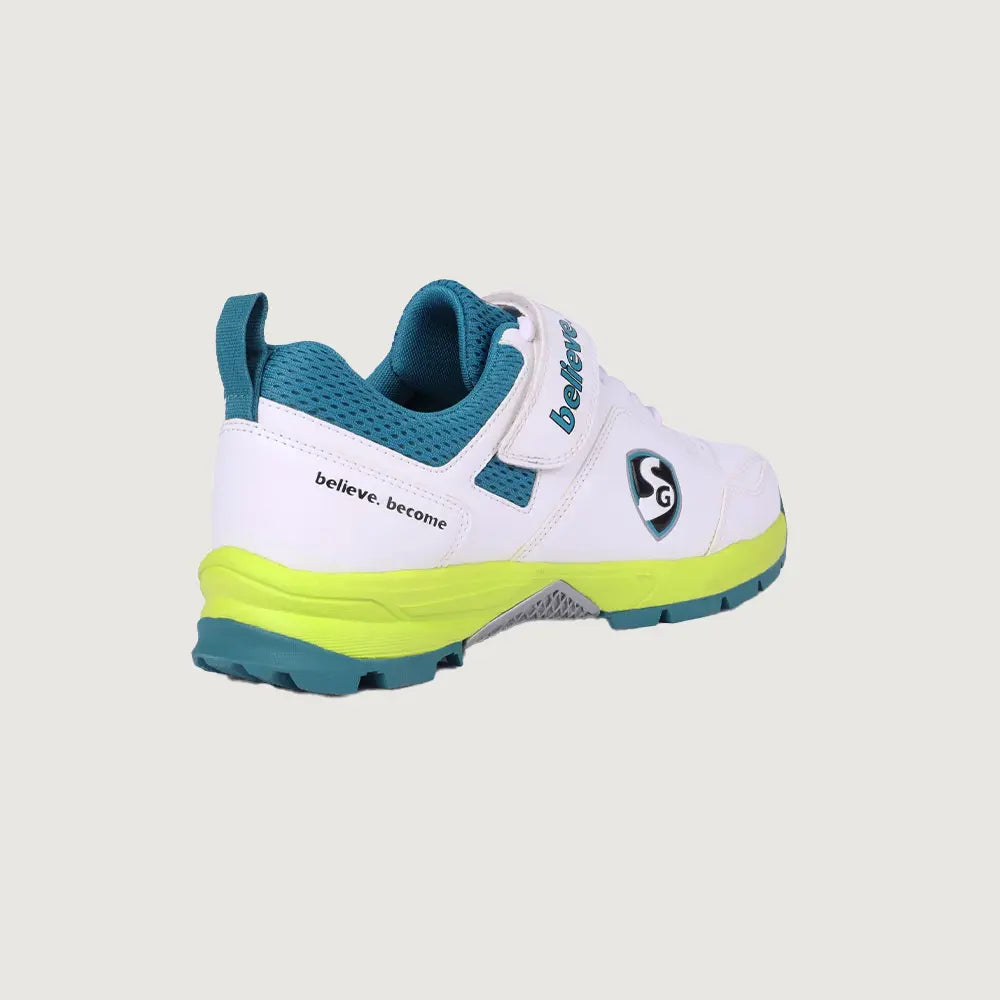 SG Century 6.0 Cricket Shoe - White/Sea Green/Fluo Green