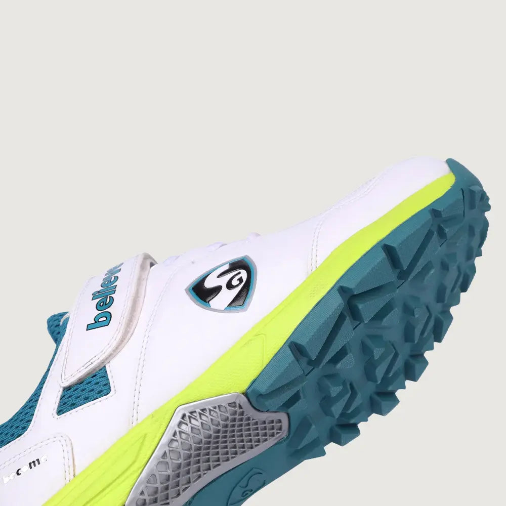 SG Century 6.0 Cricket Shoe - White/Sea Green/Fluo Green