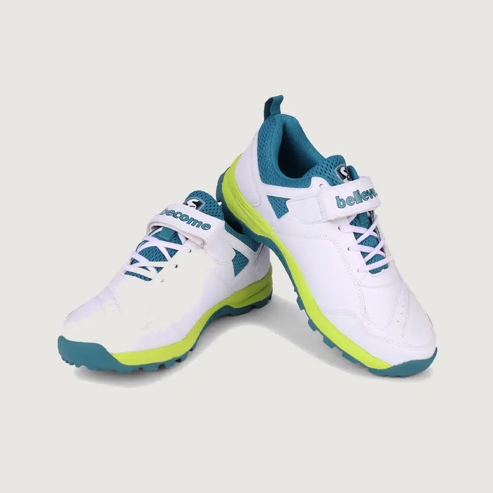 SG Century 6.0 Cricket Shoe - White/Sea Green/Fluo Green