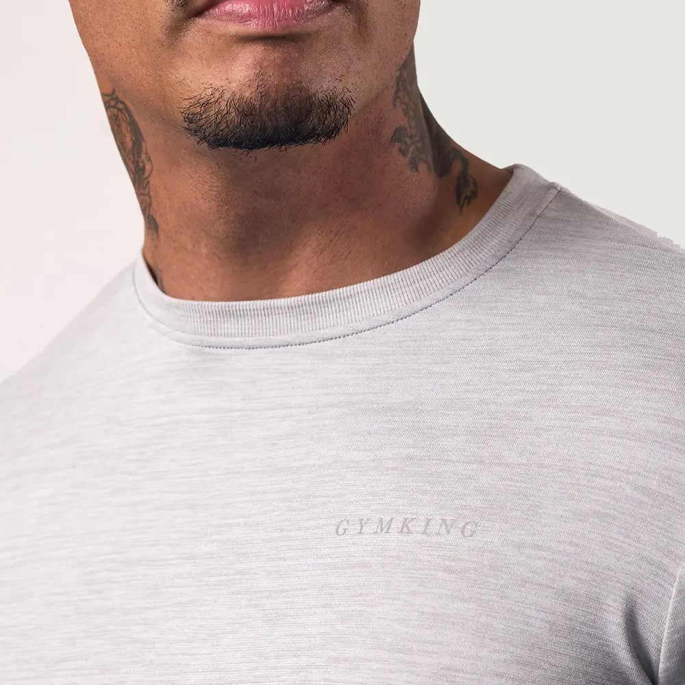 Gym King Relentless Ombre Seamless Tee - Black/Urban Grey