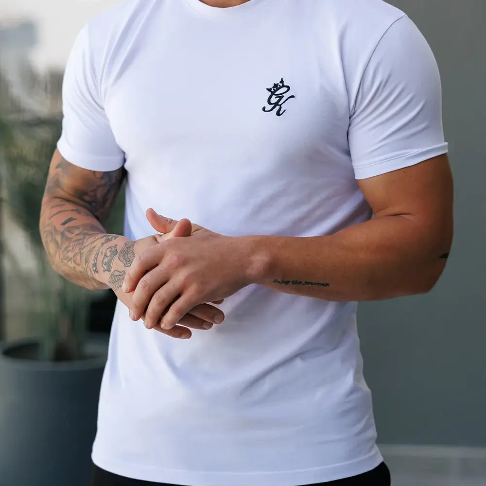 Gym King Fundamental Jersey Tee - White