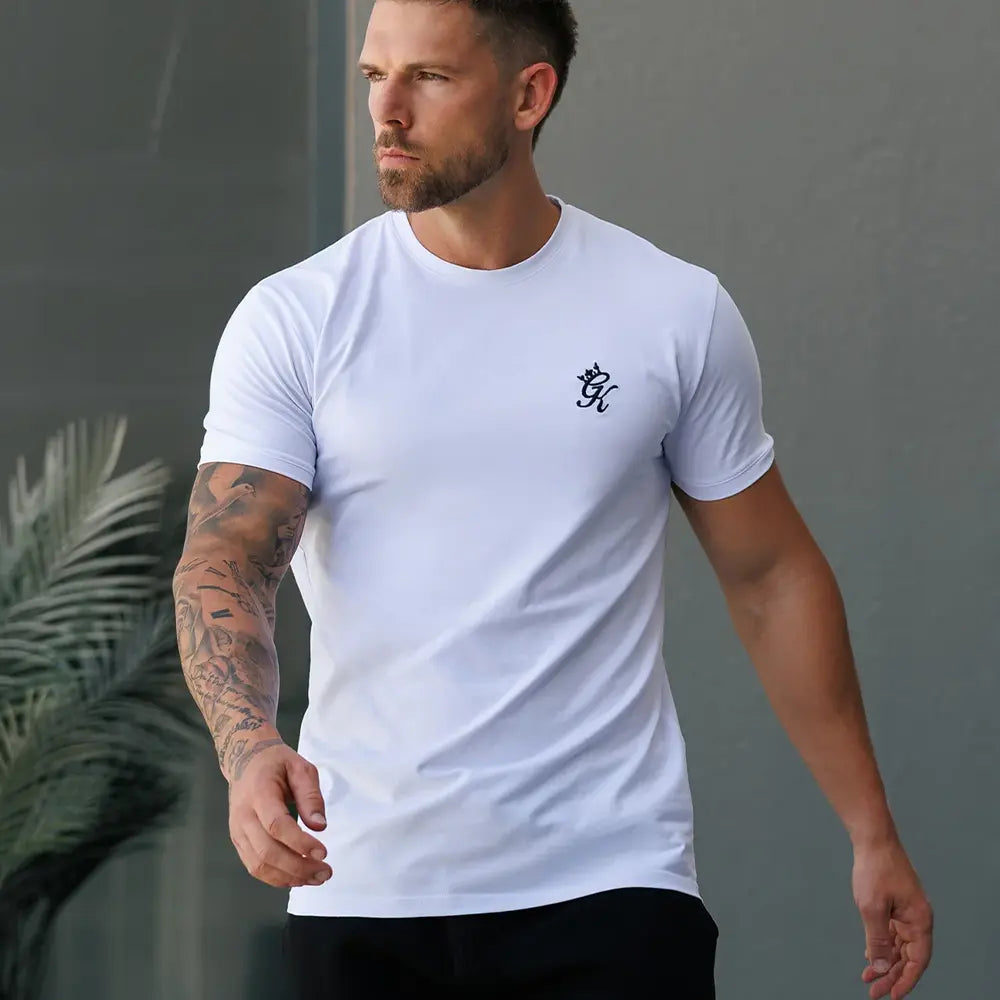 Gym King Fundamental Jersey Tee - White