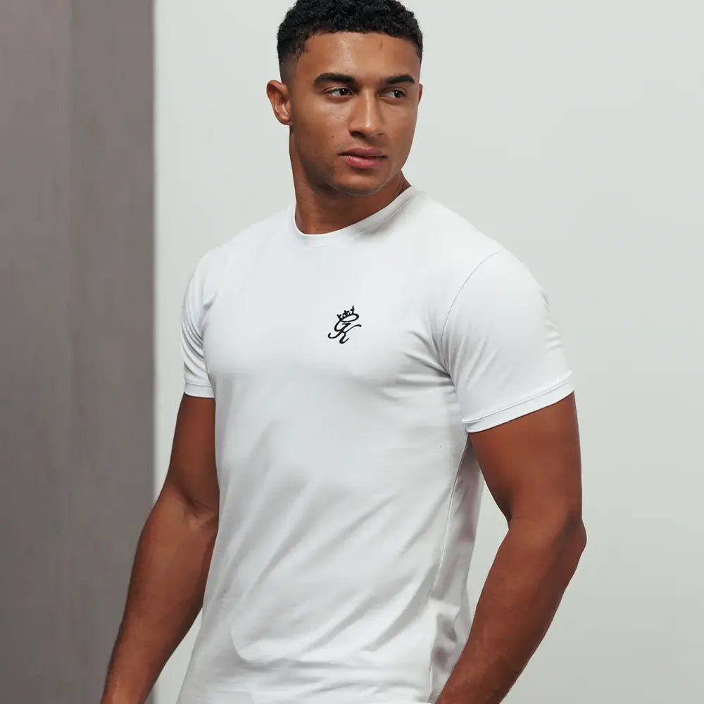 Gym King Fundamental Jersey Tee - White