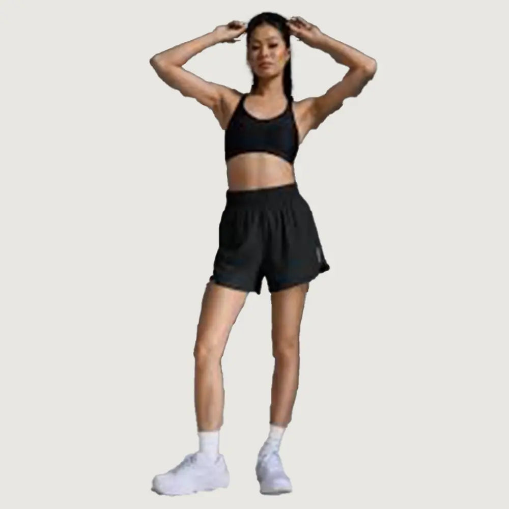Aero Hi-Rise 4 Inch Shorts Black/Silver Reflective