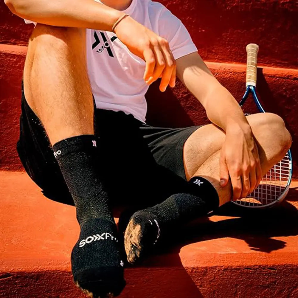 SOXPro Ankle Support Grip Socks - Black