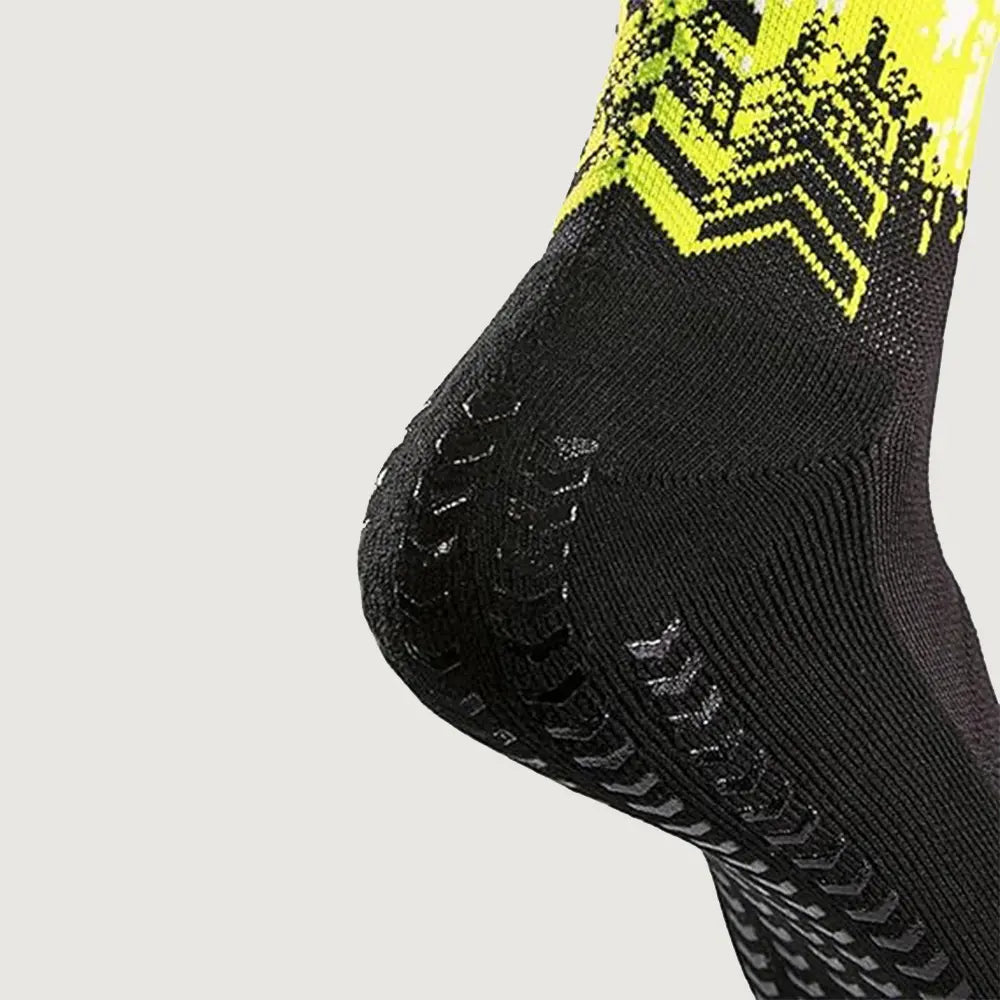 SOXPro Padel Grip Socks Black-Fluo Yellow