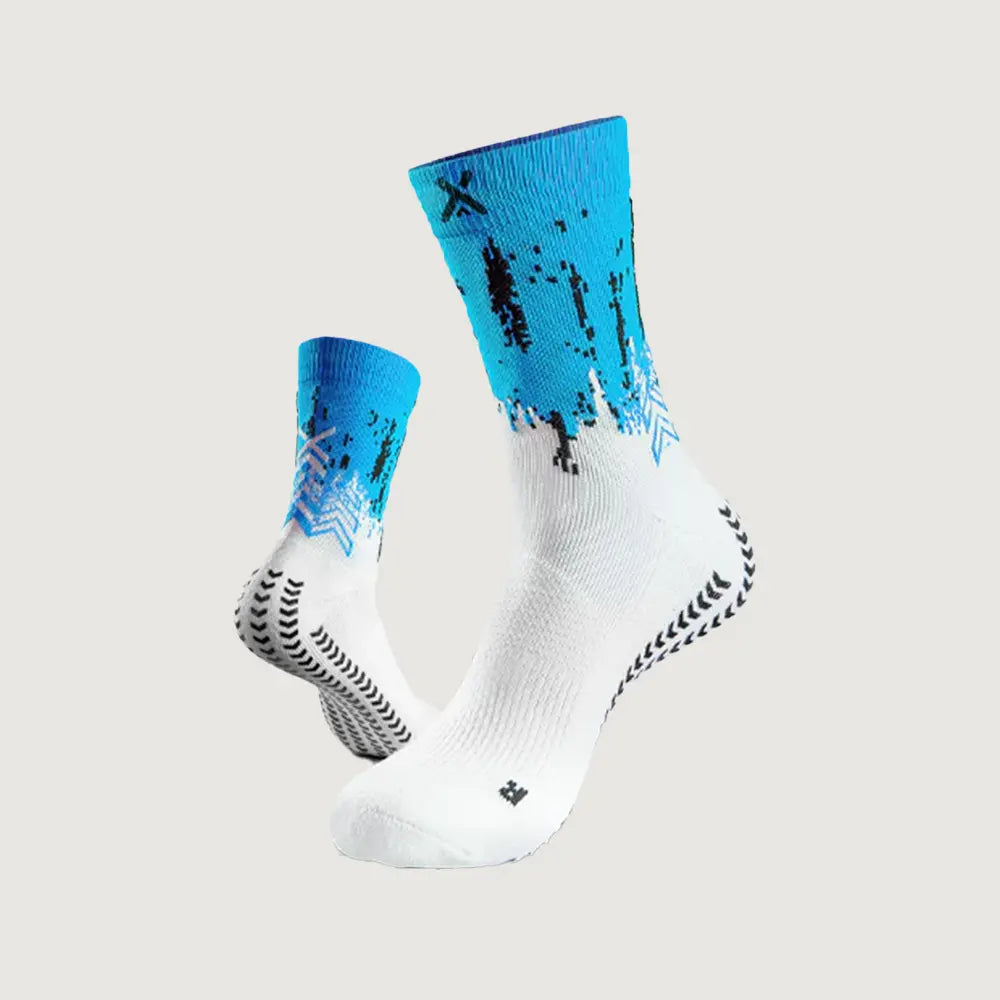 SOXPro Padel NL Grip Socks White-Sky Blue