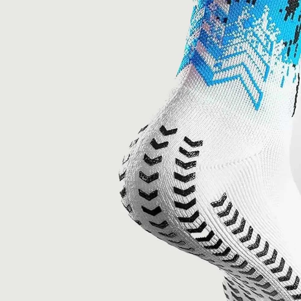SOXPro Padel NL Grip Socks White-Sky Blue