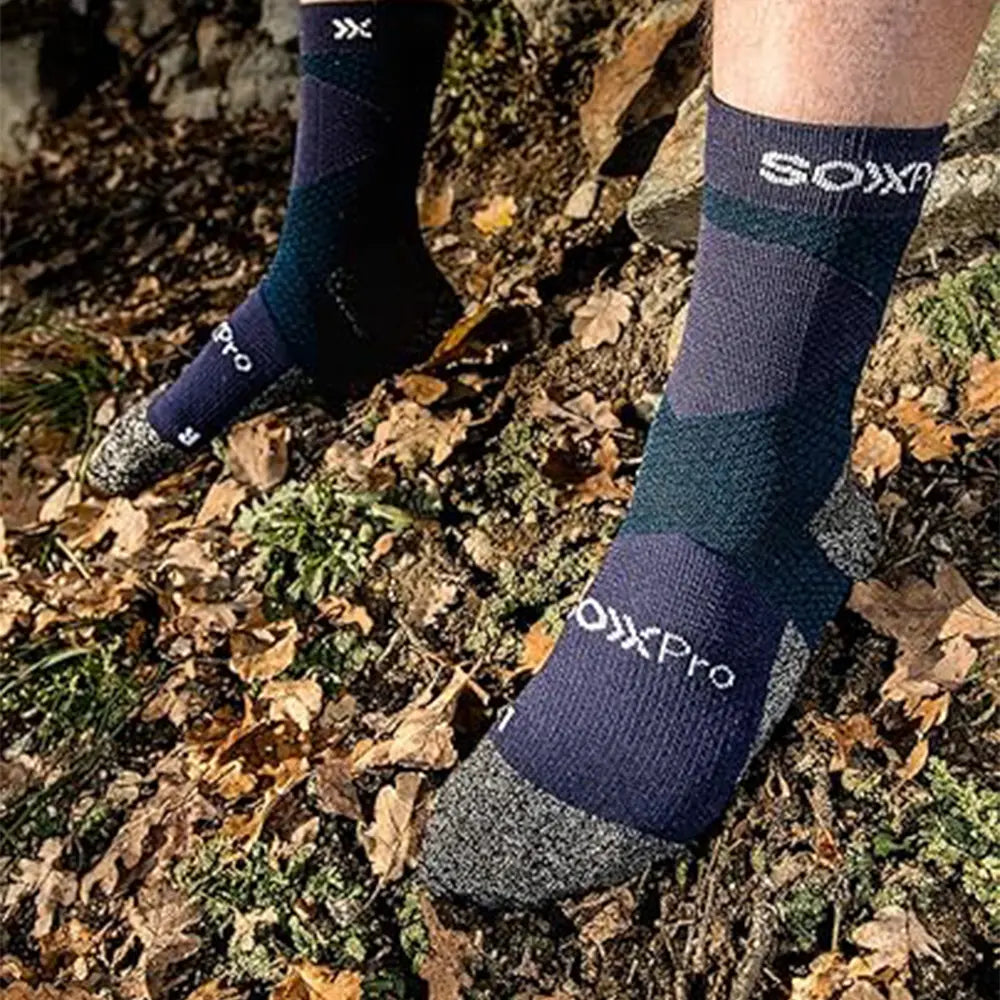 SOXPro Trekking Grip Socks - Purple / Mid Calf