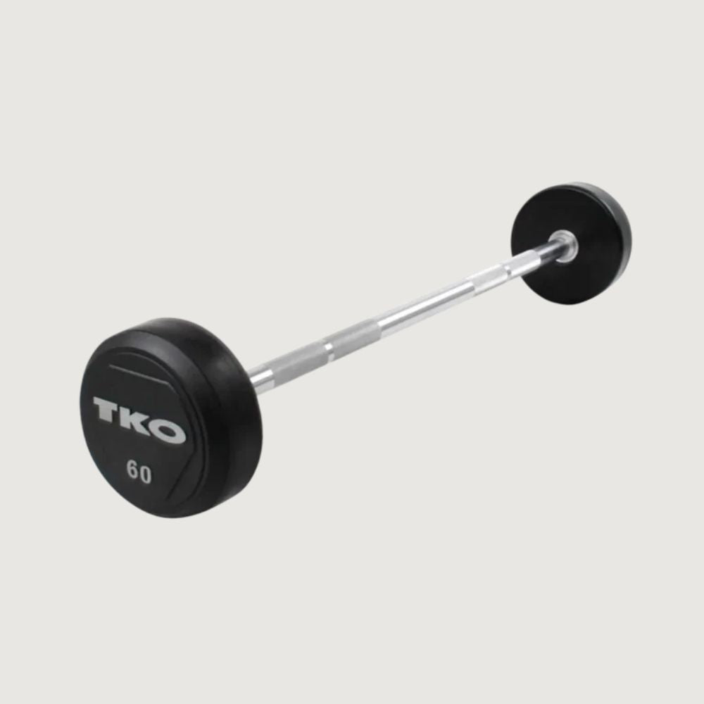 TKO 805RR Fixed Rubber Straight Barbell