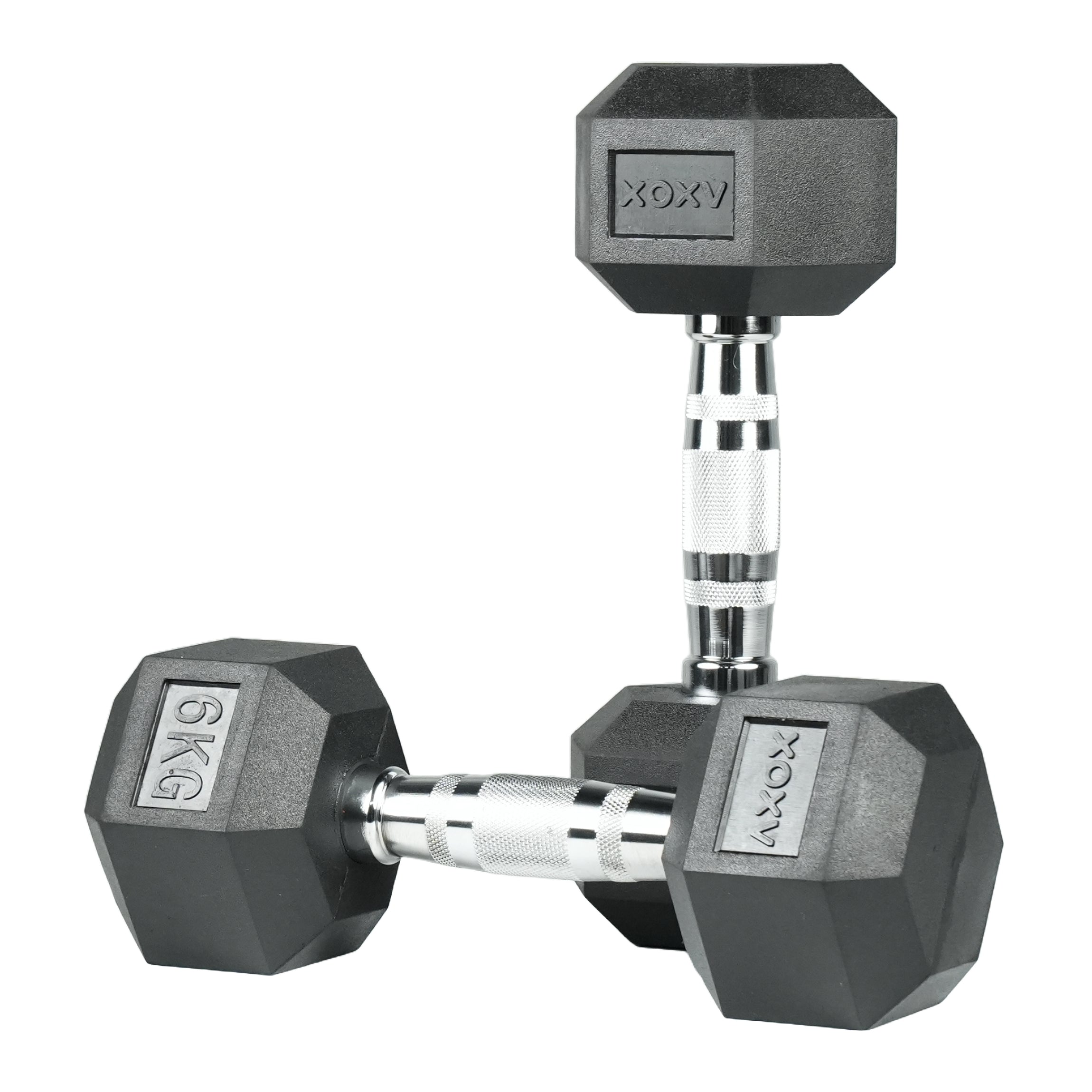 Axox Fitness Rubber Coated Hex Dumbbells