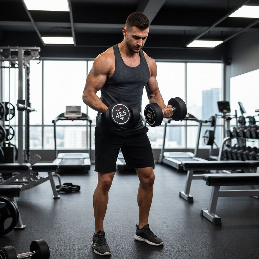 Axox Fitness Rubber Round Dumbbells
