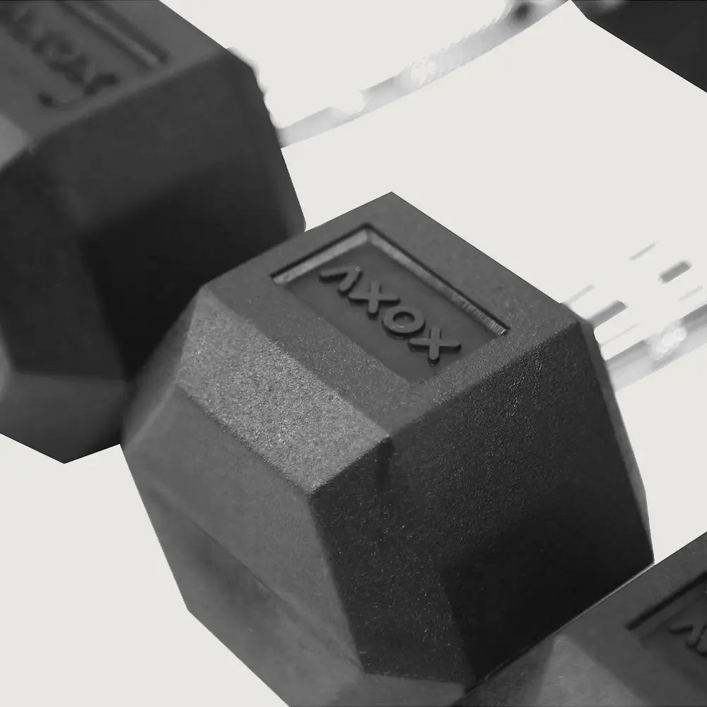 Axox Fitness Hex Rubber Coated Dumbbell Set 1 - 10 KG