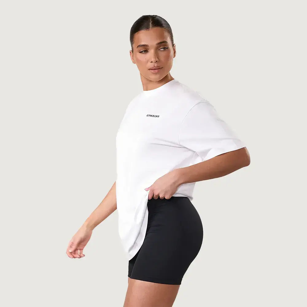 Gym King 365 Boyfriend Jersey Tee - White