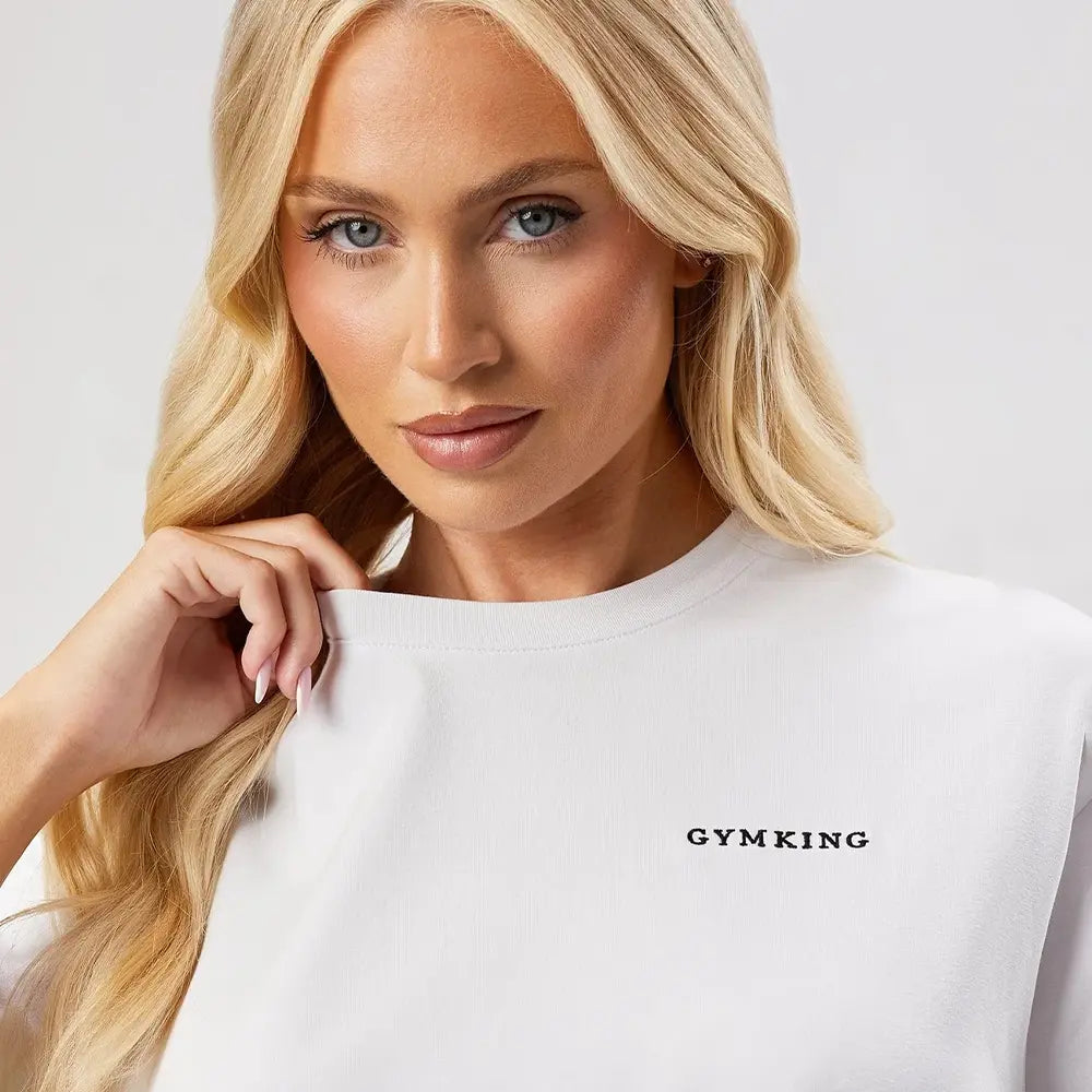 Gym King 365 Boyfriend Jersey Tee - White