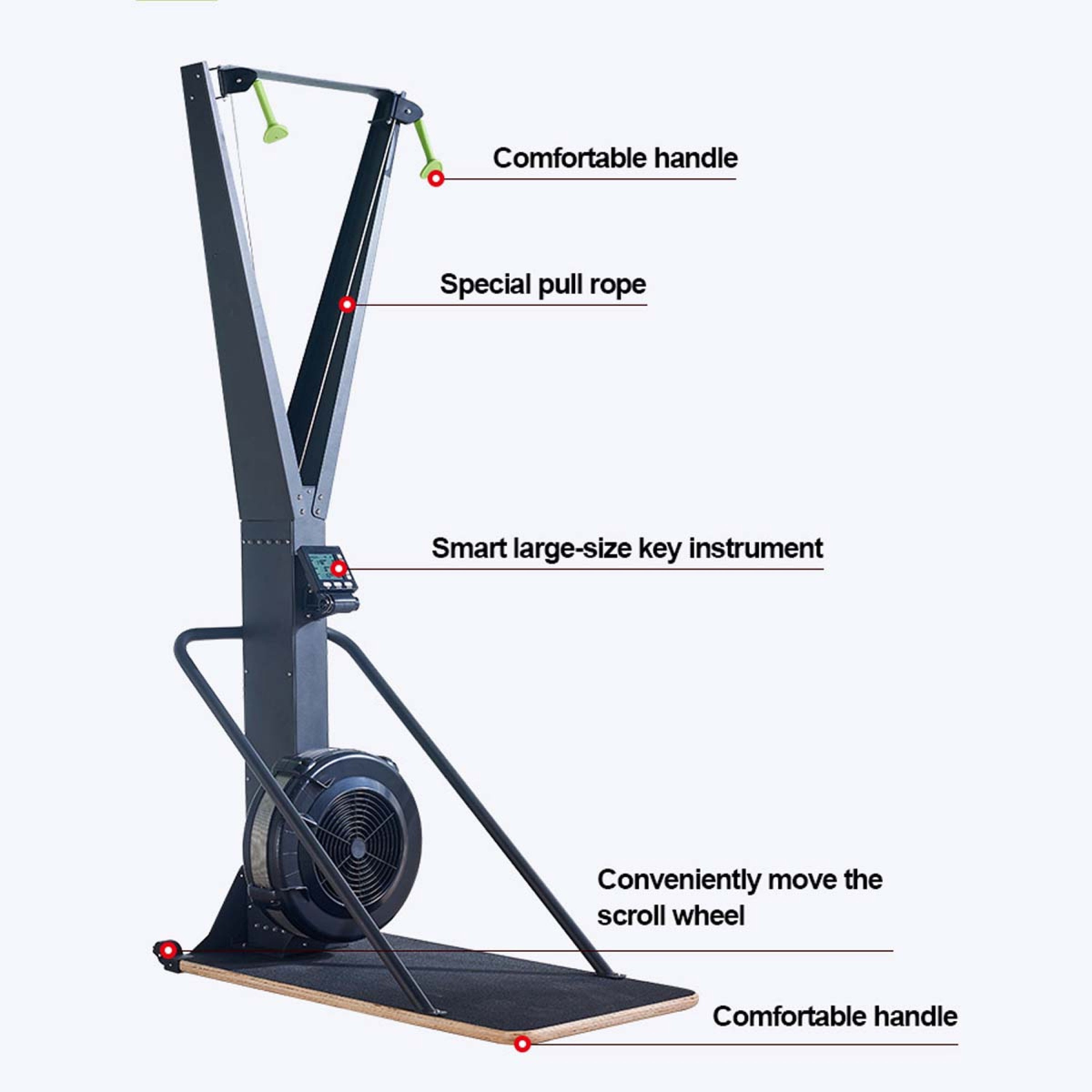 Sparnod Fitness SR-99 Ski Air Rowing Exercise Machine With Floor Stand