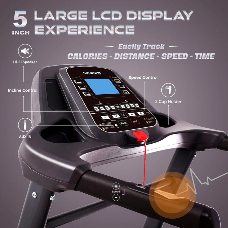 Sparnod Fitness STH-5300 Auto Incline Treadmill - 5.5HP