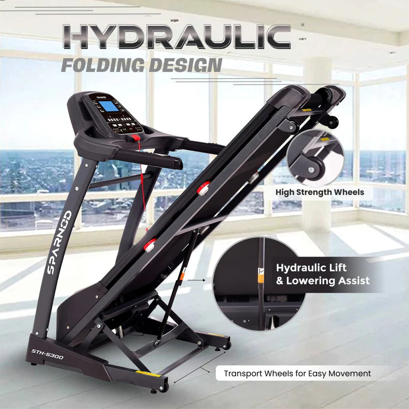 Sparnod Fitness STH-5300 Auto Incline Treadmill - 5.5HP