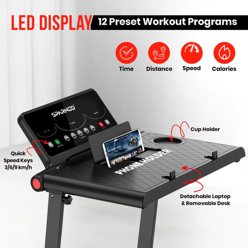 Sparnod Fitness STH-3085 Desk Treadmill - 4 HP