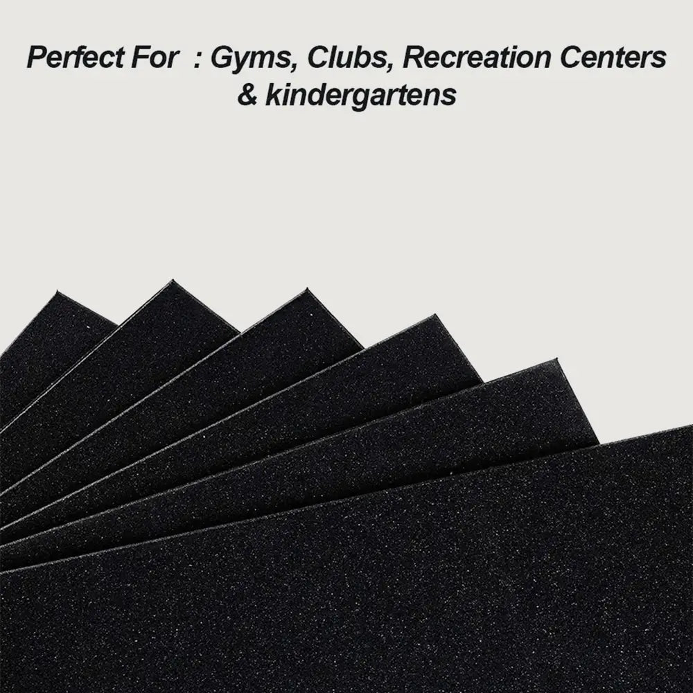 1441 Fitness Commercial Rubber Gym Flooring - 1m x 1m x 20mm - Black