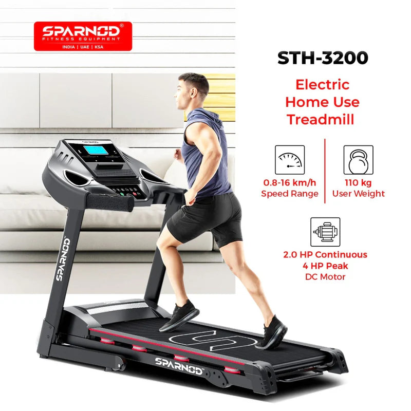 Sparnod Fitness STH-3200 Home Treadmill - 4 HP