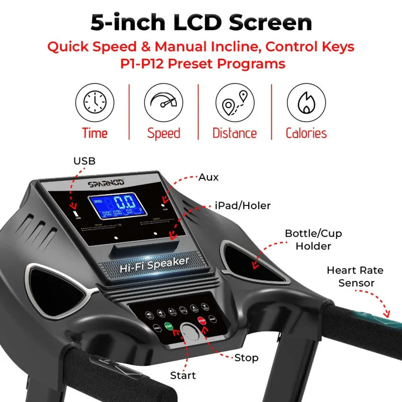 Sparnod Fitness STH-3200 Home Treadmill - 4 HP