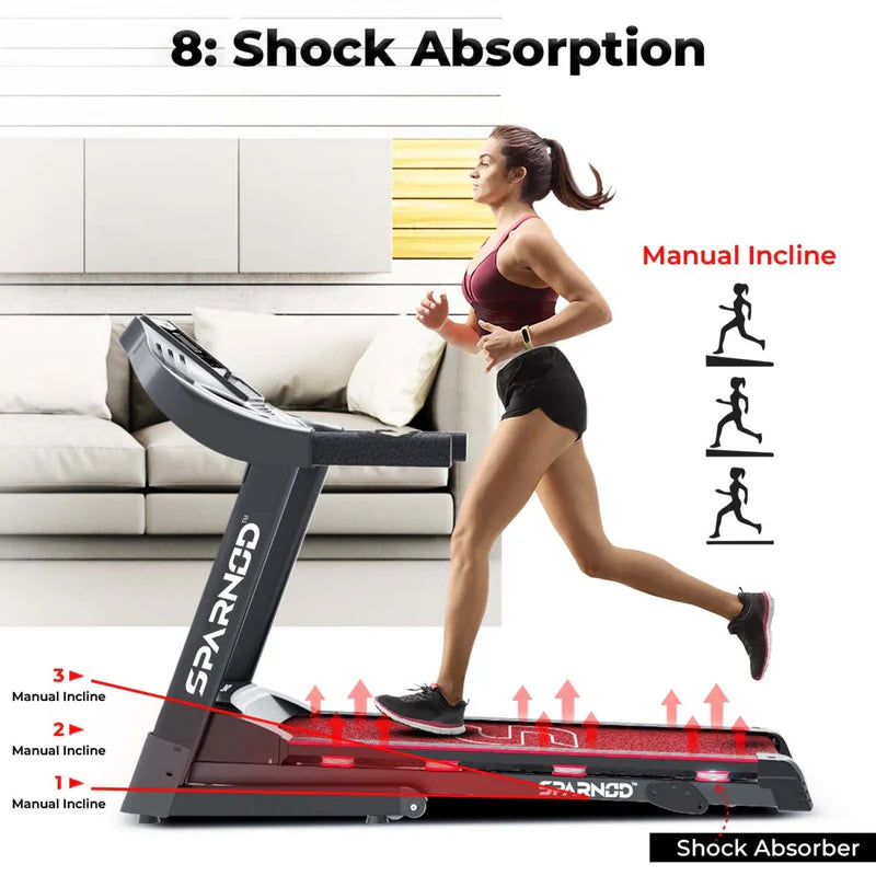 Sparnod Fitness STH-3200 Home Treadmill - 4 HP