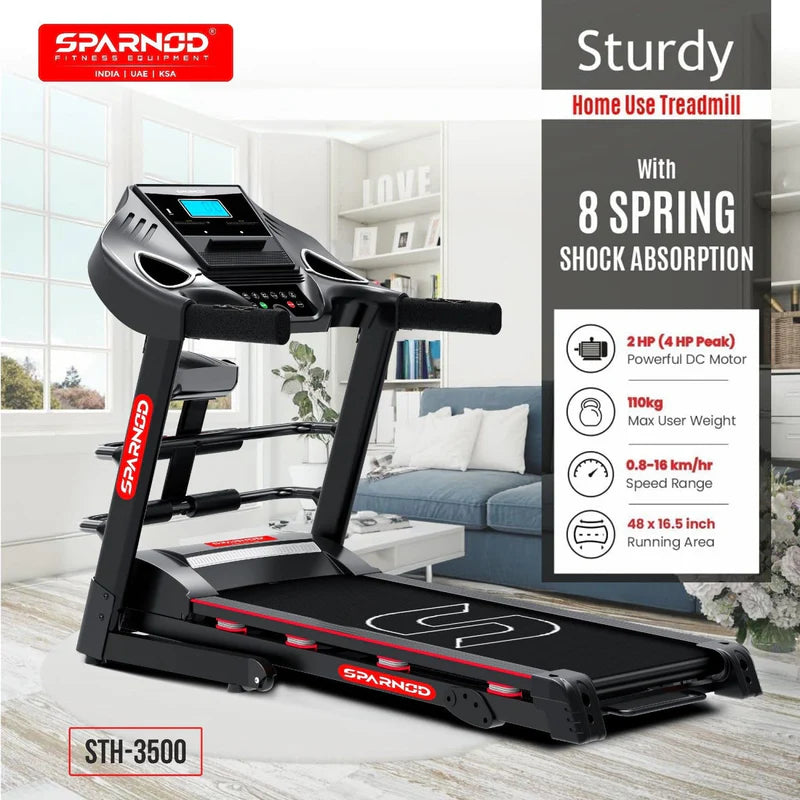 Sparnod Fitness STH-3500 Home Treadmill - 4 HP