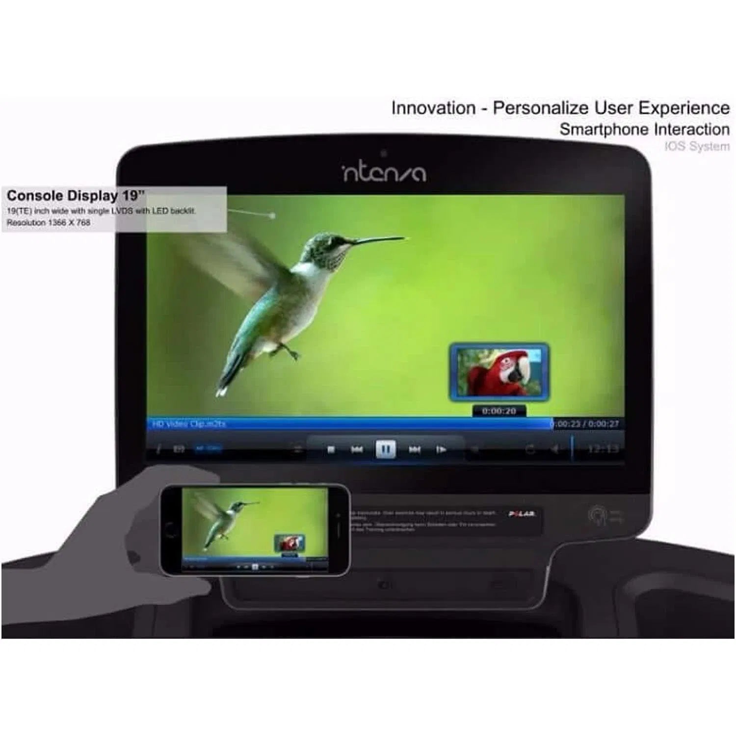 Intenza 550-Te2 Entertainment Series Treadmill (4.0 HP)