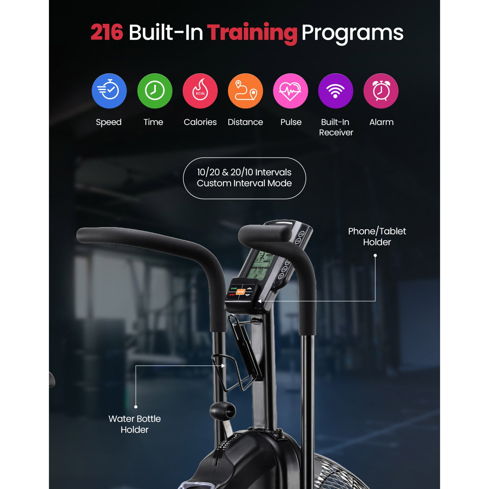 Sparnod Fitness SAB-12 Commercial Magnetic Air Bike