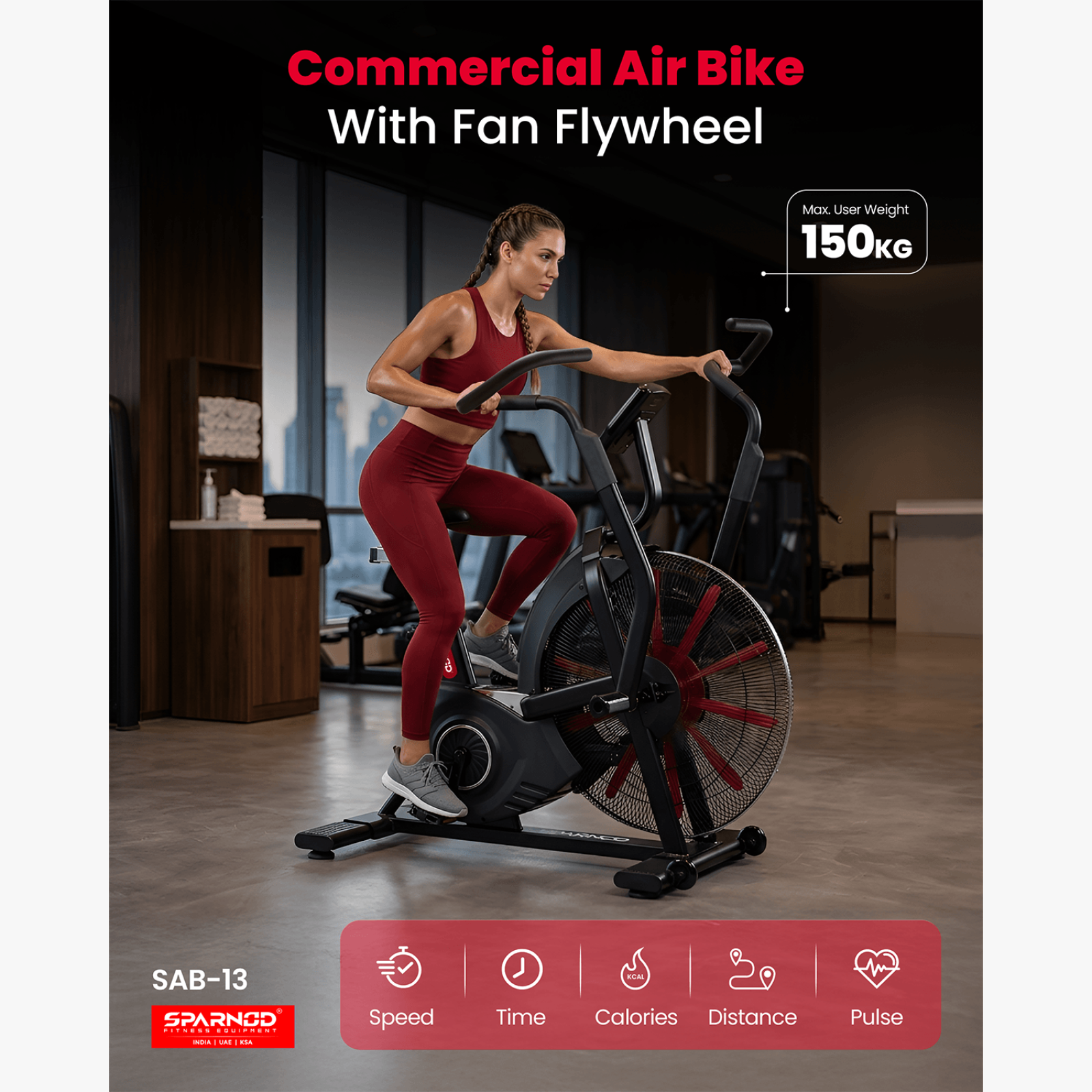 Sparnod Fitness SAB-13 Commercial Air Bike